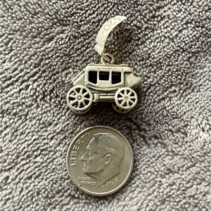 Stagecoach sterling silver charm